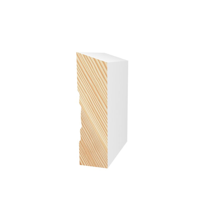 Primed Pine Finger Jointed F/J Top Bevel Profile 90 X 11 White