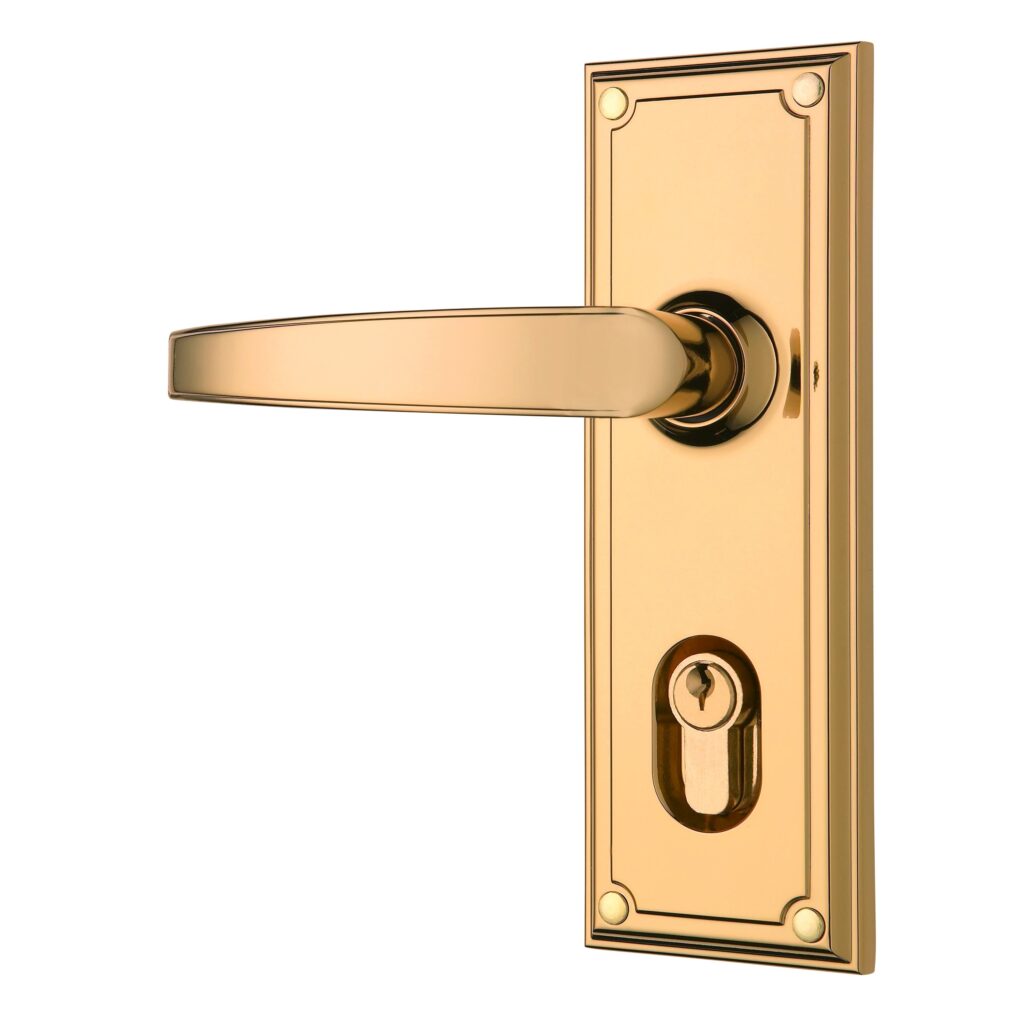 Gainsborough Trilock Traditional Knob Set – Bright Gold