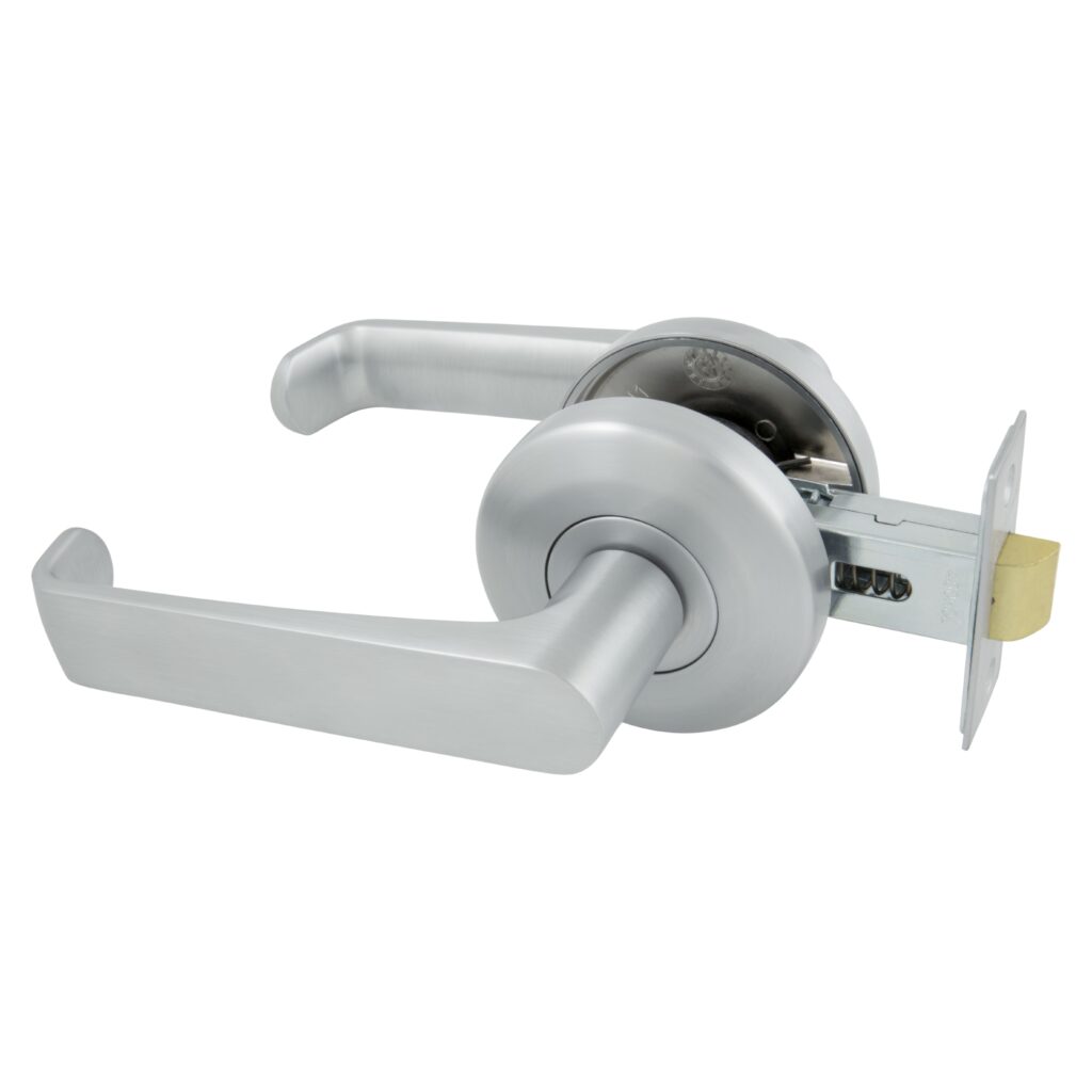 Gainsborough Neue Telo Passage Lever Set – Brushed Satin Chrome